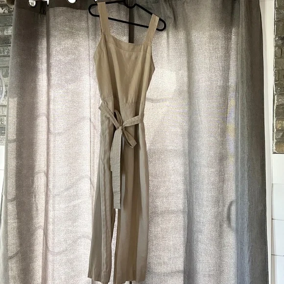 Quince 100% European Linen Square Neck Jumpsuit - Picture 4 of 7